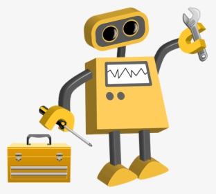 Robots Clipart Yellow - Robot Transparent Background, HD Png Download, Free Download