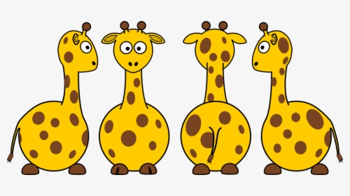 Cartoon Giraffe Svg Clip Arts - Animal Front And Back, HD Png Download, Free Download