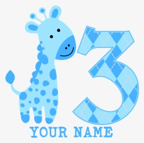 Clipart Swimming Giraffe - Blue Giraffe Clipart Png, Transparent Png, Free Download