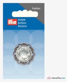 Silver With Rhinestone Centre Button - Prym, HD Png Download, Free Download