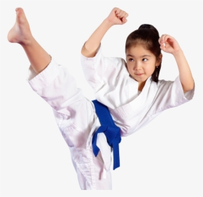 Preschool Girl High Kicking - Girl Martial Arts Kicking, HD Png Download, Free Download
