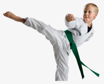 Kid Practicing Karate Kick - Taekwondo, HD Png Download, Free Download