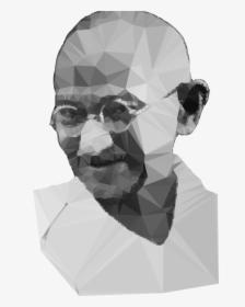 Monochrome,head,black And White - Gandhi Jayanti Text Png, Transparent Png, Free Download