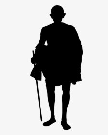 Gandhi Silhouette Png, Transparent Png, Free Download