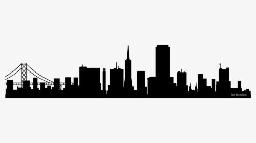 Clip Art Silhouette Png For - San Francisco Skyline Graphic, Transparent Png, Free Download