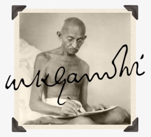 Mahatma Gandhi In Sitting Position, HD Png Download, Free Download