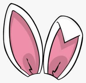 Bunny Rabbit Ears Features Face Head Pink White Girly - Bunny Ears Vector Free, HD Png Download, Free Download