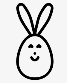 Egg Bunny Rabbit Ears Paschal Decorated - Egg With Bunny Ears Svg, HD Png Download, Free Download