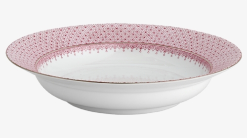 Pink Lace Rim Soup Plate - Bowl, HD Png Download, Free Download