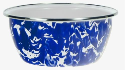 Cb61 Cobalt Blue Swirl Salad Bowl - Blue And White Porcelain, HD Png Download, Free Download
