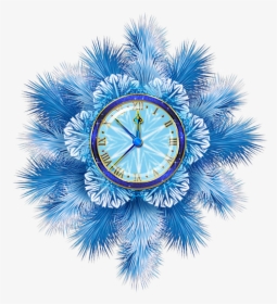 Christmas Blue Clock Png, Transparent Png, Free Download