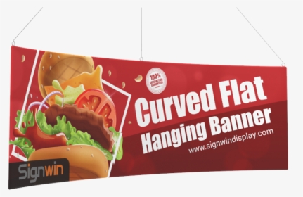 Curved Flat Hanging Banner Custom Printing For Conventions - Banner, HD Png Download, Free Download