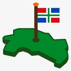 Groningen, Map, Green, Flag, Province - Groningen Vlag Kaart, HD Png Download, Free Download