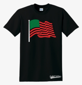 Red Black & Green Flag - Plain Large Red T Shirt, HD Png Download, Free Download
