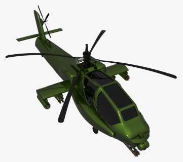 Helicóptero Apache 3d - Helicopter Rotor, HD Png Download, Free Download