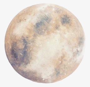 Full Moon Moon Watercolor, HD Png Download, Free Download