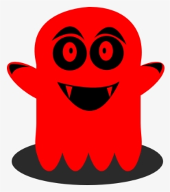 Transparent Ghost Face Png - Red Ghost Clipart, Png Download, Free Download
