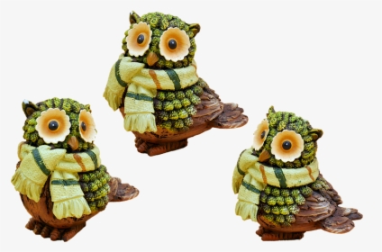 Owl, Owls, Cute, Figures, Trio, Autumn, Herbstdeko - Figurine, HD Png Download, Free Download