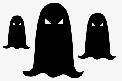 Halloween Black Ghost Halloween Ghost Group Ghost - Black Halloween Icon Png, Transparent Png, Free Download