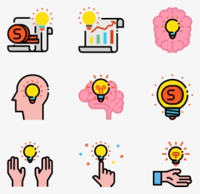 Brainstorming Icons Free Vector Transparent Background - Brainstorming Ideas Icon Transparent, HD Png Download, Free Download