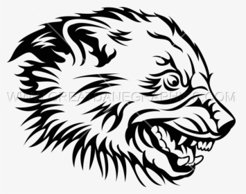 Black And White Wolverine Animal Clipart , Png Download - Drawings Of Wolverines The Animal, Transparent Png, Free Download