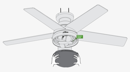 Transparent Ceiling Fan Clipart - Ceiling Fan Reverse Switch, HD Png Download, Free Download