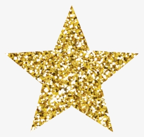 Gold Star Clipart Glitter - Gold Glitter Star Png, Transparent Png, Free Download