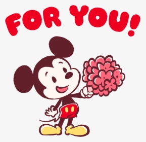 Transparent Disney Emoji Png - Happy Valentines Day Mickey Mouse, Png Download, Free Download
