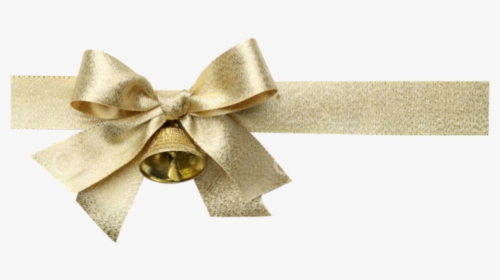Transparent Clipart Image Gold Ribbon Christmas Bow - Transparent Gold Christmas Png, Png Download, Free Download