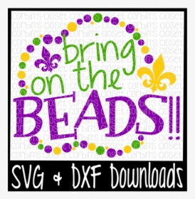 Mardi Gras Beads Border Png - Illustration, Transparent Png, Free Download