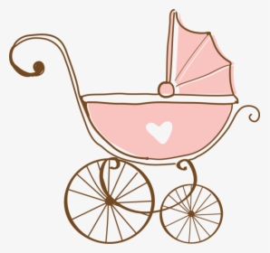 Gold Clipart Baby Carriage - Pink Baby Carriage Clipart, HD Png Download, Free Download