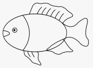 Fish Drawing Outline - Drawing, HD Png Download, Free Download