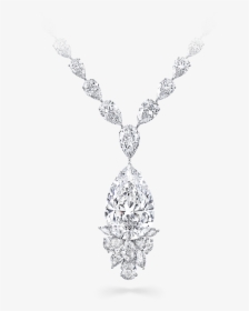 Graff Necklace Pear Shaped White Diamond, HD Png Download, Free Download