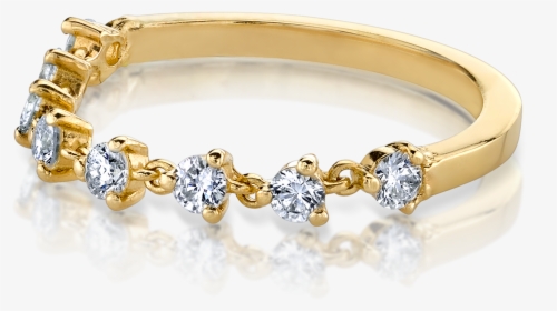Diamond Chain Tennis Ring - Wedding Ring, HD Png Download, Free Download