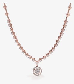 18ct Rose Gold Diamond Necklace - Jessica Mccormack Ball And Chain, HD Png Download, Free Download