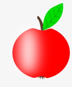 Apple Red With A Green Leaf Clip Arts - Apple 2 Leaf, HD Png Download, Free Download