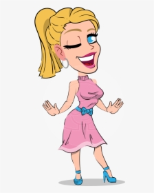 Simple Style Cartoon Of A Blonde Girl Vector Cartoon - Blonde Girl Cartoon Character Png, Transparent Png, Free Download