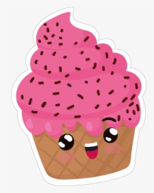 Vector Ice Cream Png , Png Download - Cupcake Sticker Png, Transparent Png, Free Download