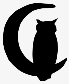 Transparent Owl Moon Drawing, Owl Moon Png Image - Black Cat, Png Download, Free Download
