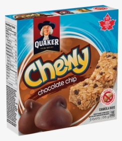 Quaker Chewy® Chocolate Chip Granola Bars - Barre Tendre Pepite Chocolat, HD Png Download, Free Download