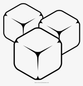 Ice Cubes Coloring Page - Ice Cubes Drawing Png, Transparent Png, Free Download