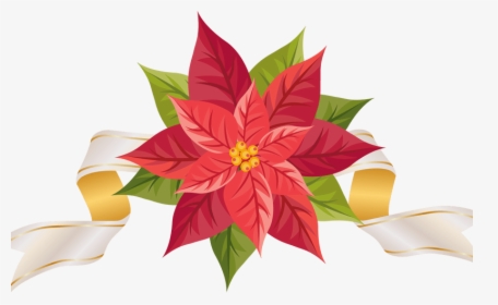 Poinsettia Clipart Garland - Poinsettia Png, Transparent Png, Free Download