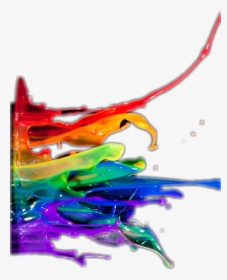 Clip Black And White Pride Paint Freetoedit - Rainbow Paint Splash, HD Png Download, Free Download