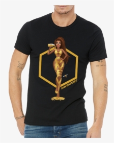 Dripping In Honey - Bella Canvas 3001c Black Tees, HD Png Download, Free Download