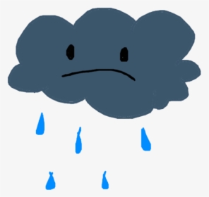 Sad Transparent Cloud - Cloud Cartoon Sad, HD Png Download, Free Download