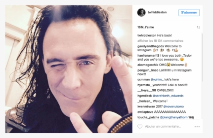 Tom Hiddleston Loki Instagram, HD Png Download, Free Download
