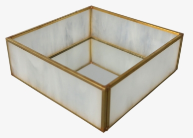 Milk Glass And Brass Mirror Box - Ceiling, HD Png Download, Free Download