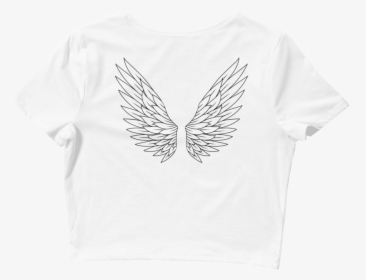 Spiritual Boss Lady With Back Angel Wings Crop Tee - Damselfly, HD Png Download, Free Download