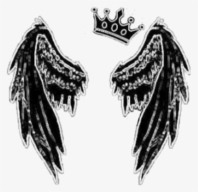 #queen #angel #wings #black #tumblrgirl #tumblr - Asas De Anjo Gacha Life, HD Png Download, Free Download
