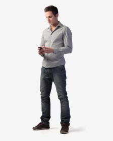 Man Texting Png - Person Texting Transparent Background, Png Download, Free Download